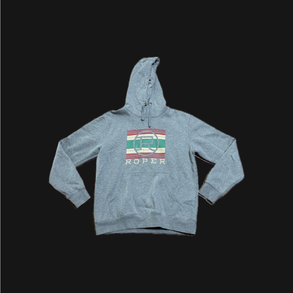 Roper Gray Sweatshirt Hoodie with Graphic Design